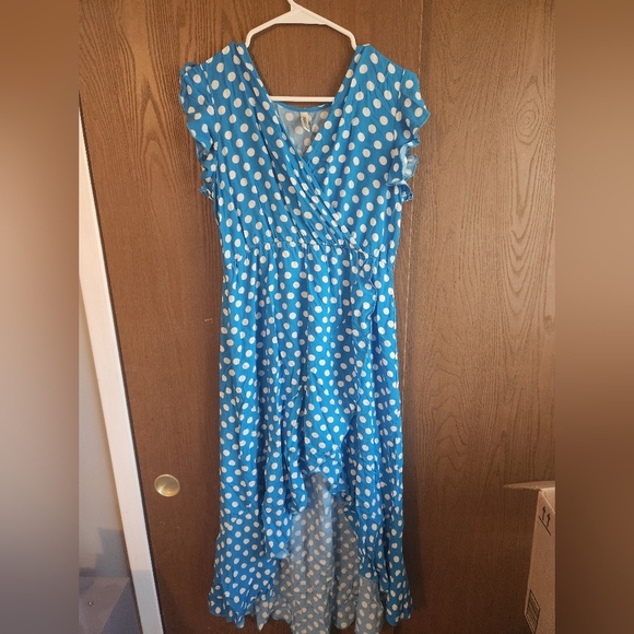 Blue Polka Dot Dress - Picture 1 of 3